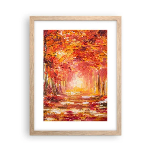 Affiche dans un chêne clair - Poster - Forêt de cuivre - 30x40 cm