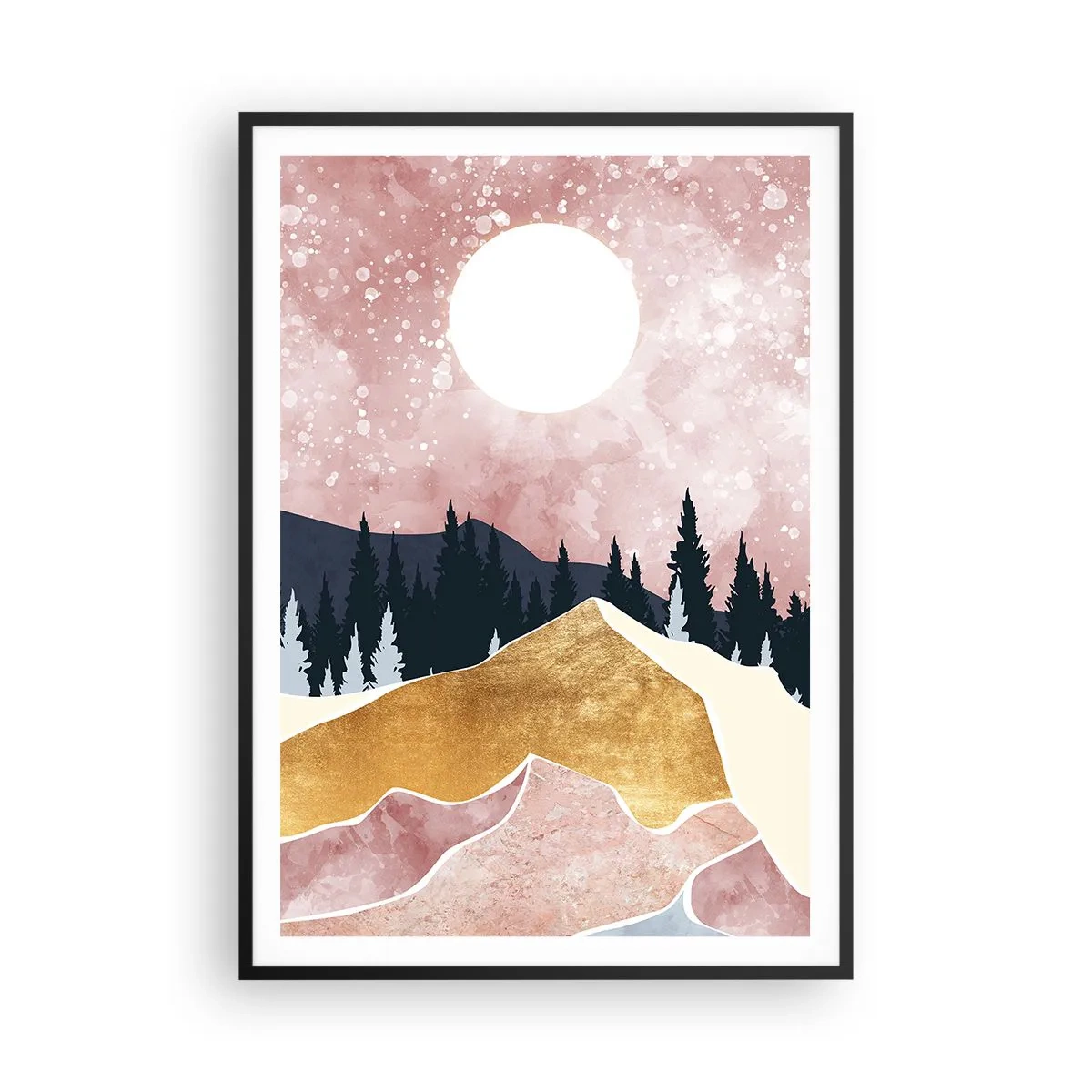 Affiche dans un cadre noir - Poster - Gardien de la nuit - 70x100 cm