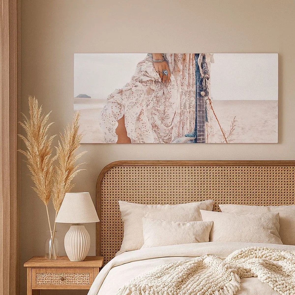 Impression sur toile - Image sur toile - Enfant de fleur en route - 100x40 cm