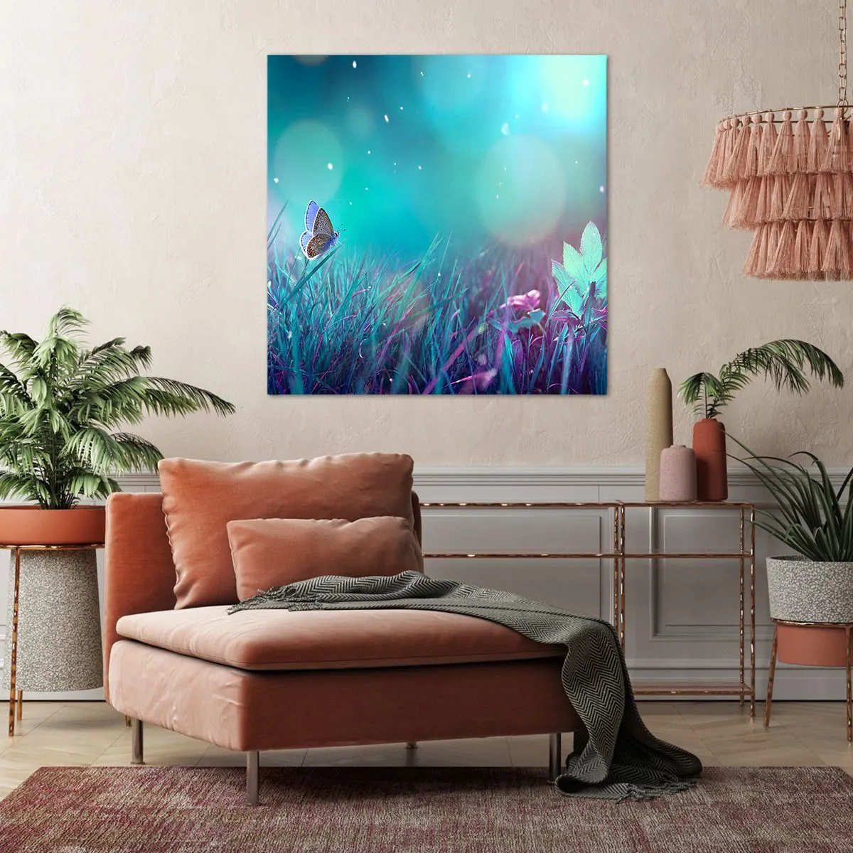 Impression sur toile - Image sur toile - La vie secrète de la prairie - 50x50 cm