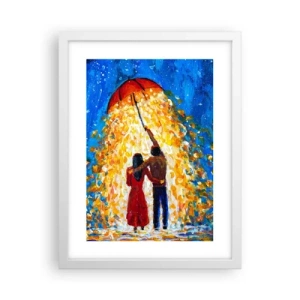 Affiche dans un cadre blanc - Poster - La magie d'une soirée pluvieuse ? - 30x40 cm