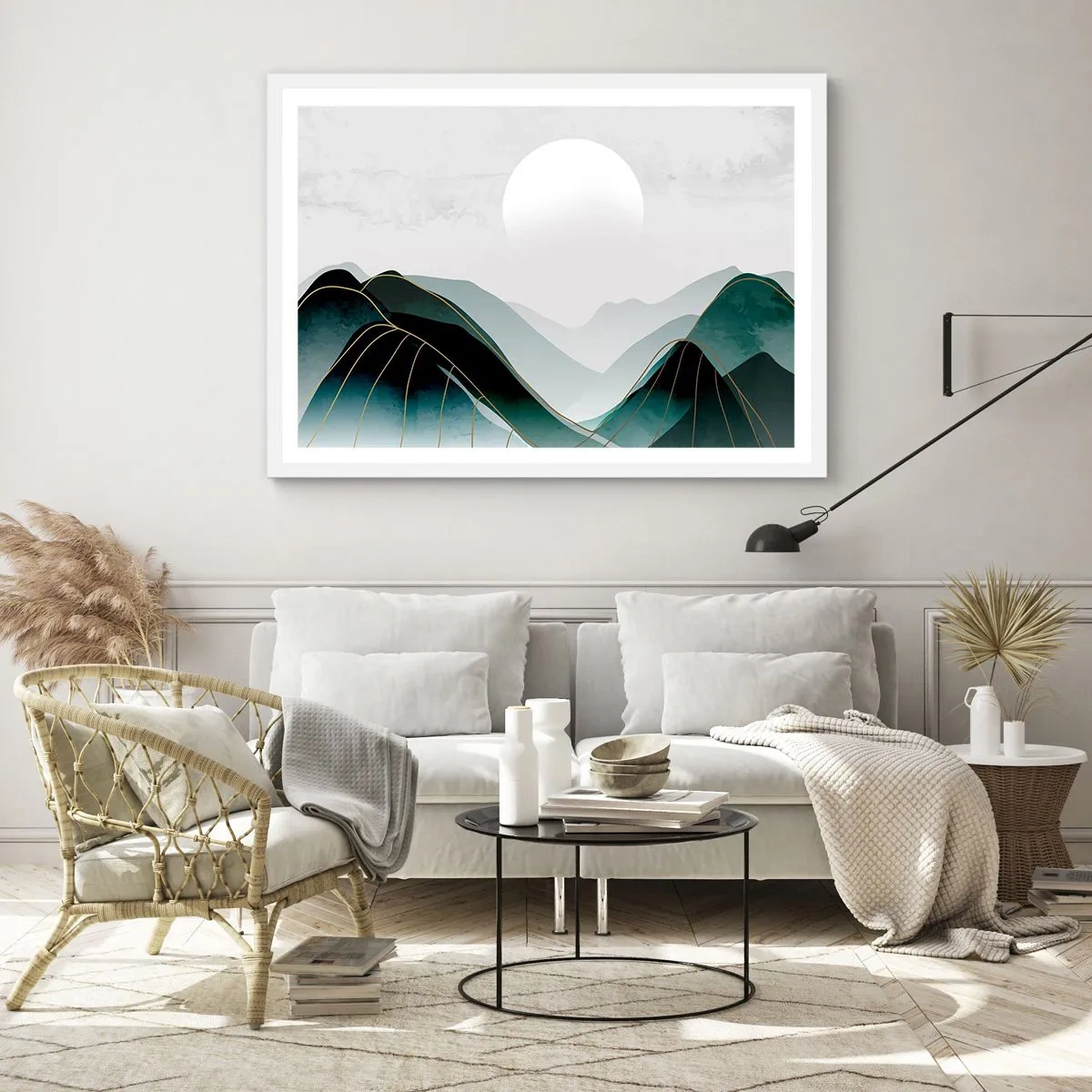 Affiche dans un cadre blanc - Poster - En pleine majesté - 100x70 cm