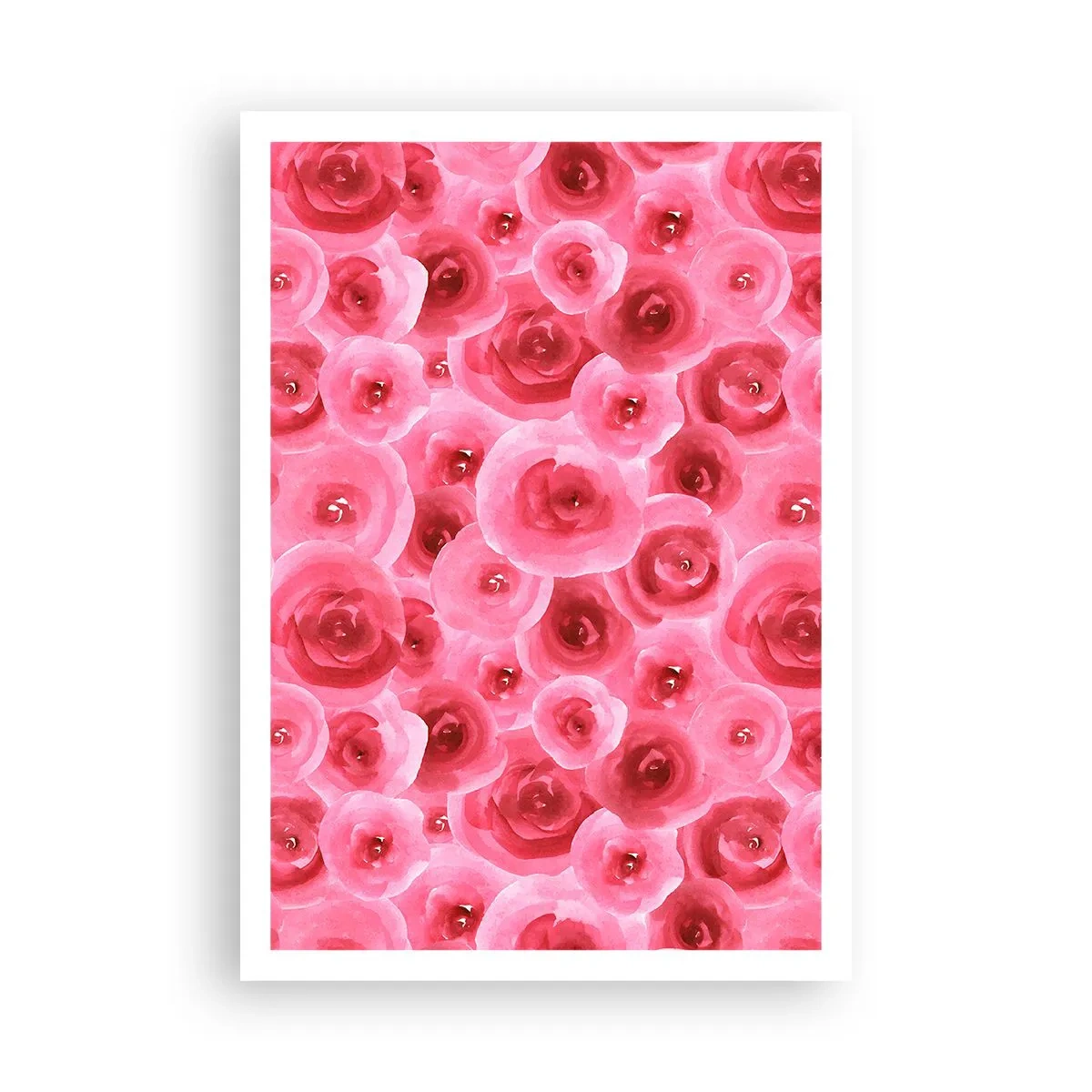 Affiche - Poster - Roses en-haut et en-bas - 70x100 cm
