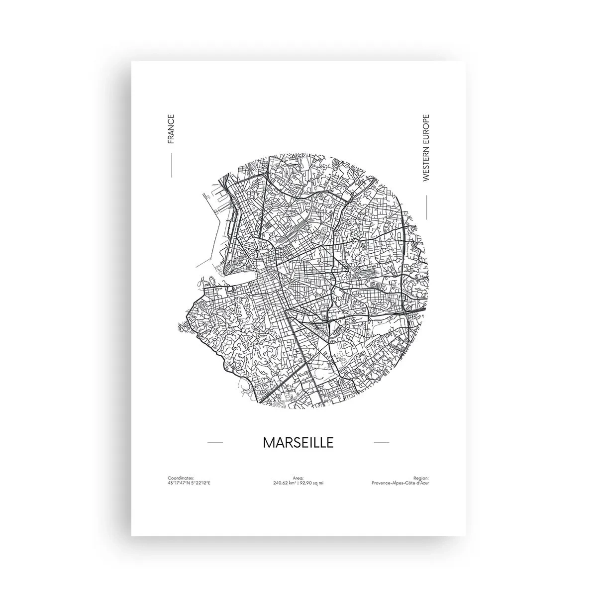 Affiche - Poster - Anatomie de Marseille - 70x100 cm