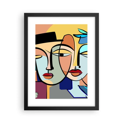 Affiche dans un cadre noir - Poster - Le Rendez-vous de Picasso - 30x40 cm