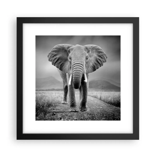 Affiche dans un cadre noir - Poster - Les hôtes vous saluent - 30x30 cm