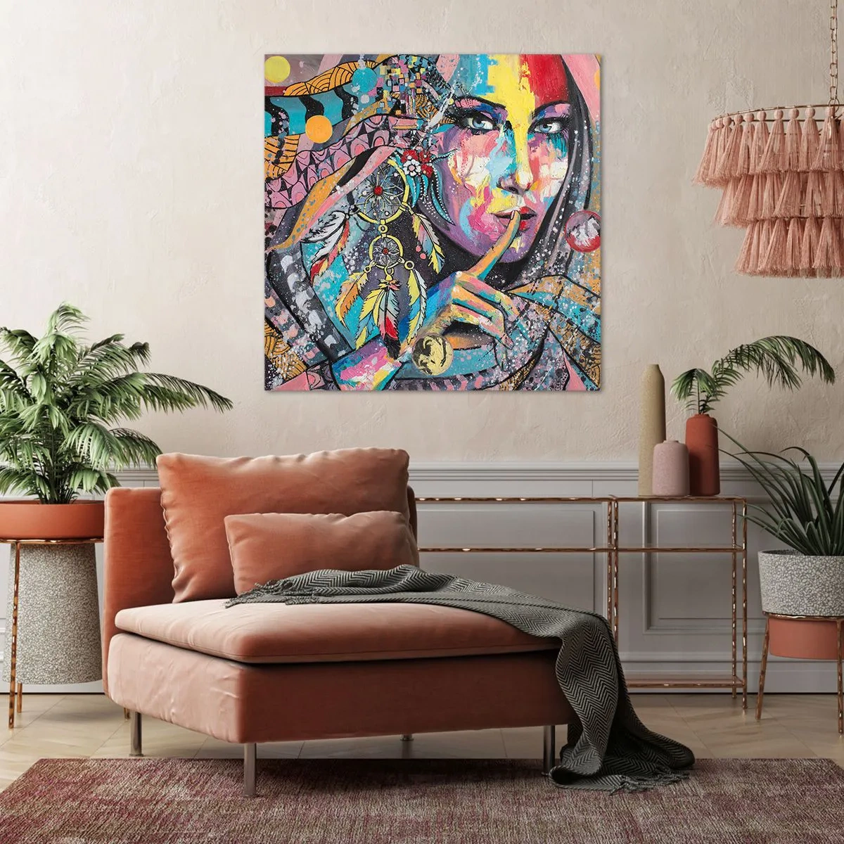 Impression sur toile - Image sur toile - Taisez-vous jusqu'à ce que vous compreniez - 50x50 cm