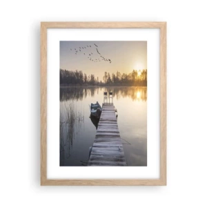 Affiche dans un chêne clair - Poster - Je reviendrai - 30x40 cm