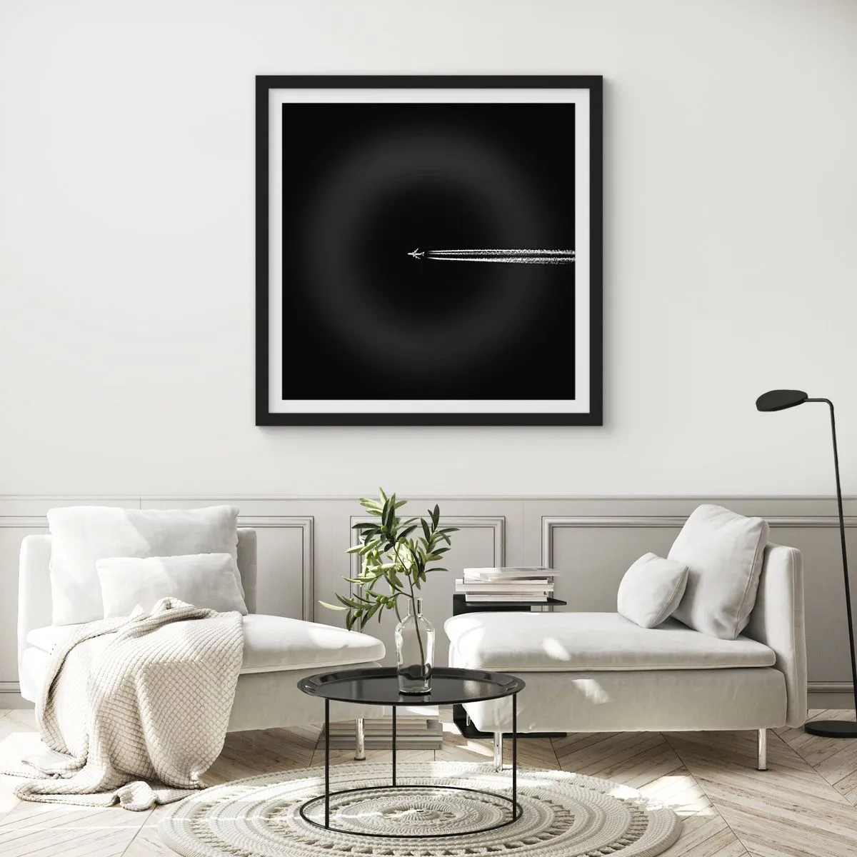 Affiche dans un cadre noir - Poster - Dans une autre dimension - 50x50 cm