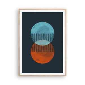 Affiche dans un chêne clair - Poster - Fantaisie astronomique - 70x100 cm