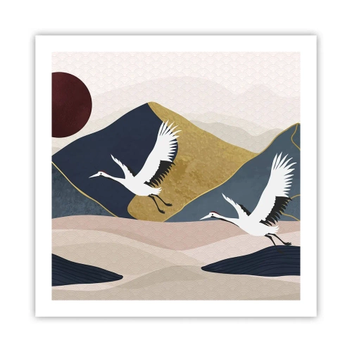 Affiche - Poster - Encore une fois, la journée s'est ÉCOULÉE - 60x60 cm