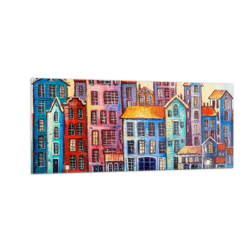 Impression sur verre - Image sur verre - Une ville comme dans un conte de fées - 100x40 cm