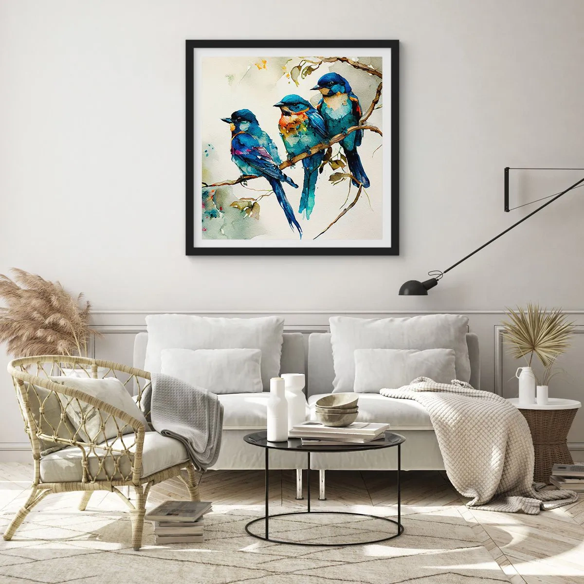 Affiche dans un cadre noir - Poster - A-t-il été offensé ? - 60x60 cm