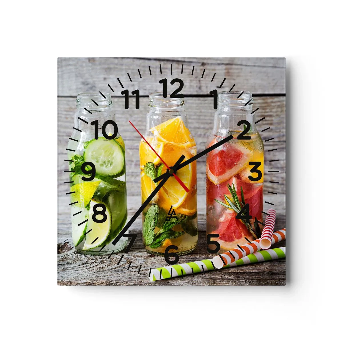 Horloge murale - Pendule murale - Sain par nature - 40x40 cm