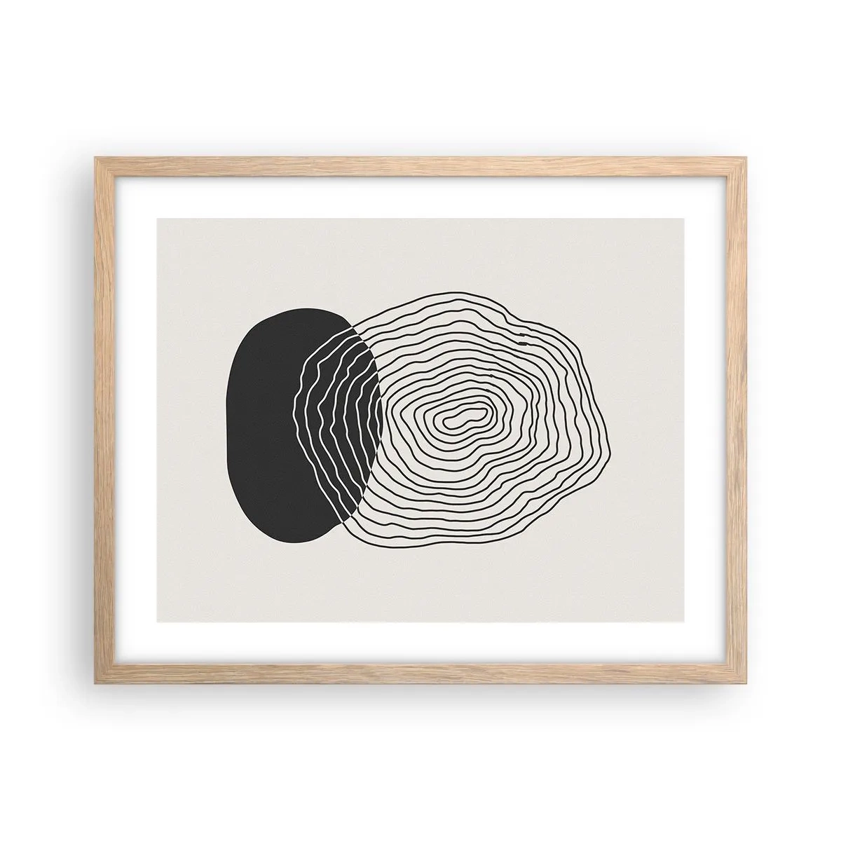 Affiche dans un chêne clair - Poster - Durabilité et oscillation - 50x40 cm