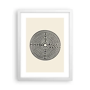Affiche dans un cadre blanc - Poster - Ordre mystérieux - 30x40 cm