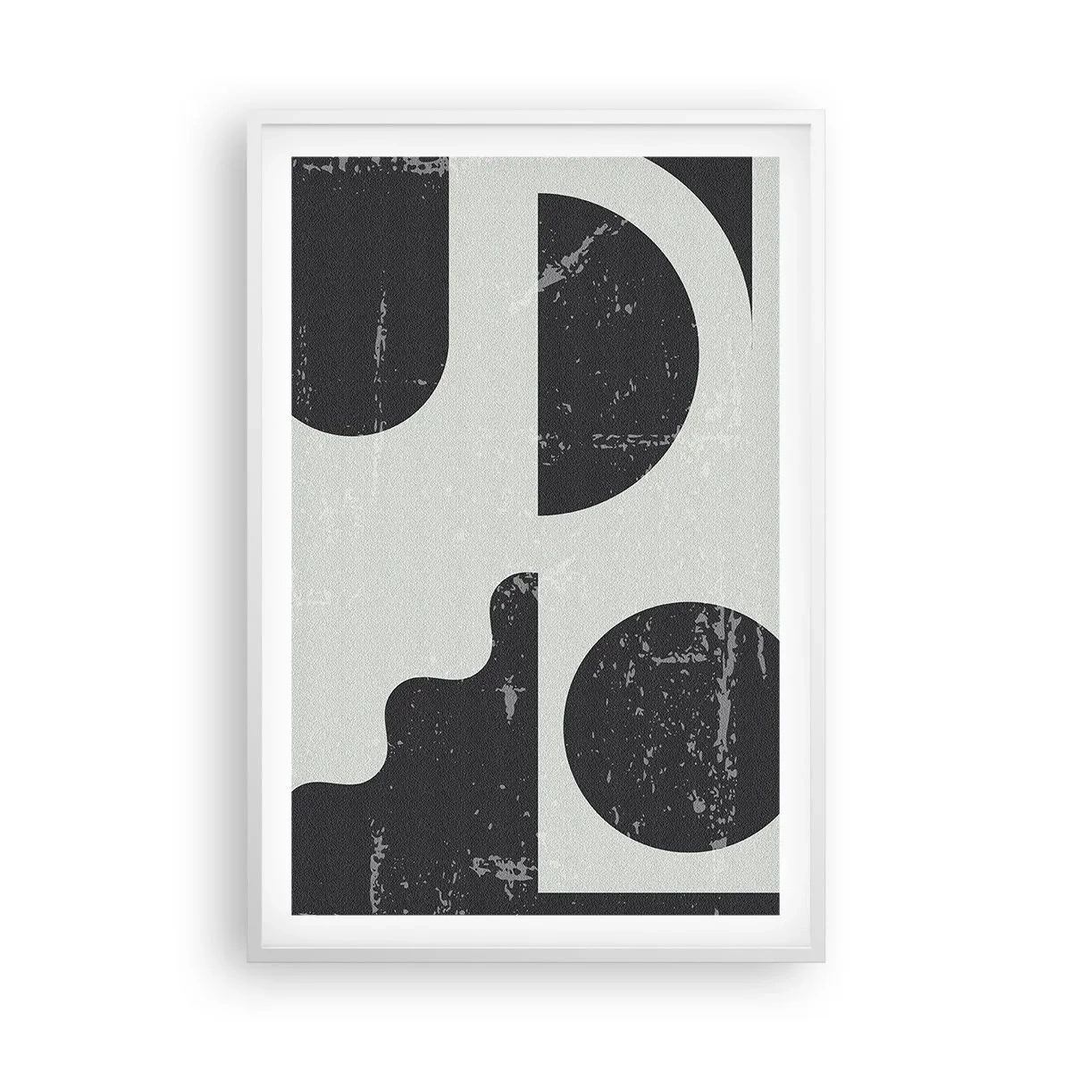 Affiche dans un cadre blanc - Poster - Composition dessus et dessous - 61x91 cm