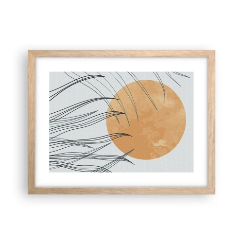 Affiche dans un chêne clair - Poster - Toujours vers le soleil - 40x30 cm