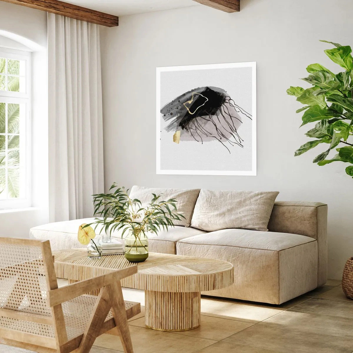 Affiche - Poster - En noir et en or - 60x60 cm