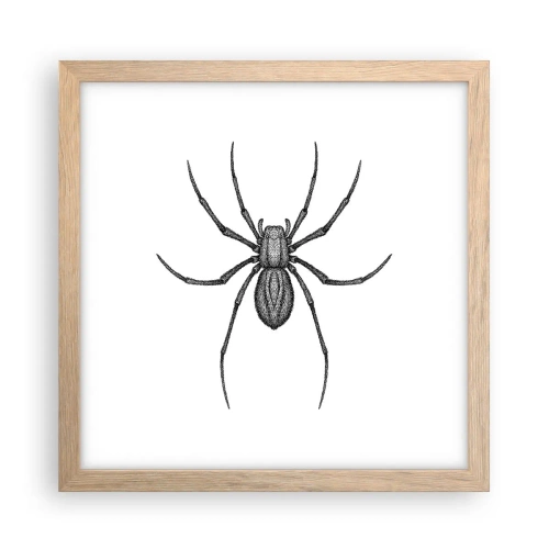 Affiche dans un chêne clair - Poster - Une précision troublante - 30x30 cm