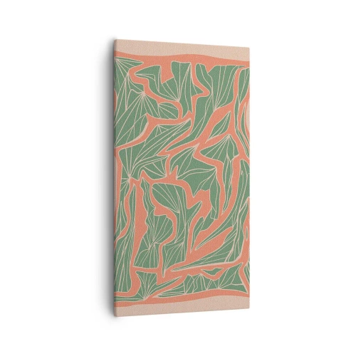 Impression sur toile - Image sur toile - La lutte entre le corail et la verdure - 55x100 cm