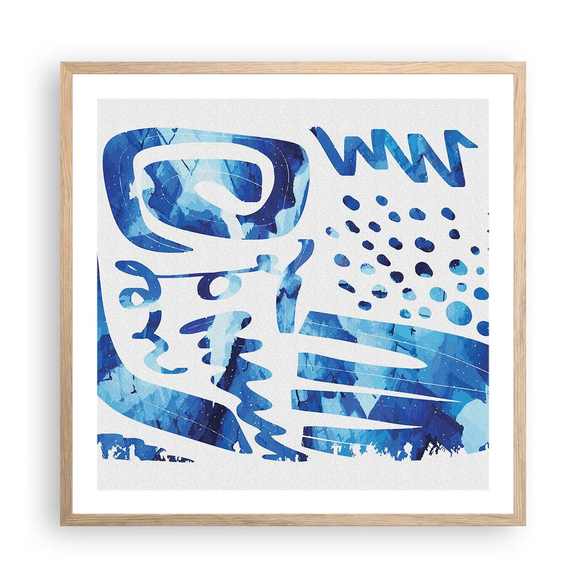 Affiche dans un chêne clair - Poster - Retour aux racines - 60x60 cm