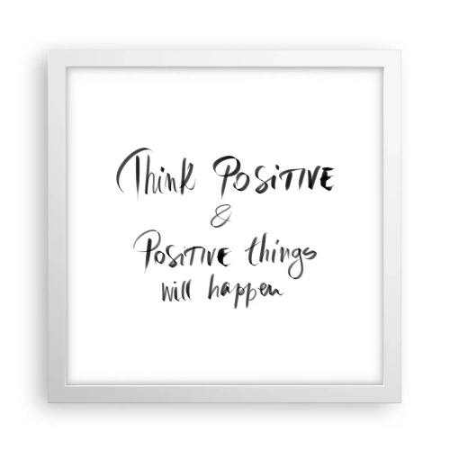 Affiche dans un cadre blanc - Poster - Comment vivre? - 30x30 cm