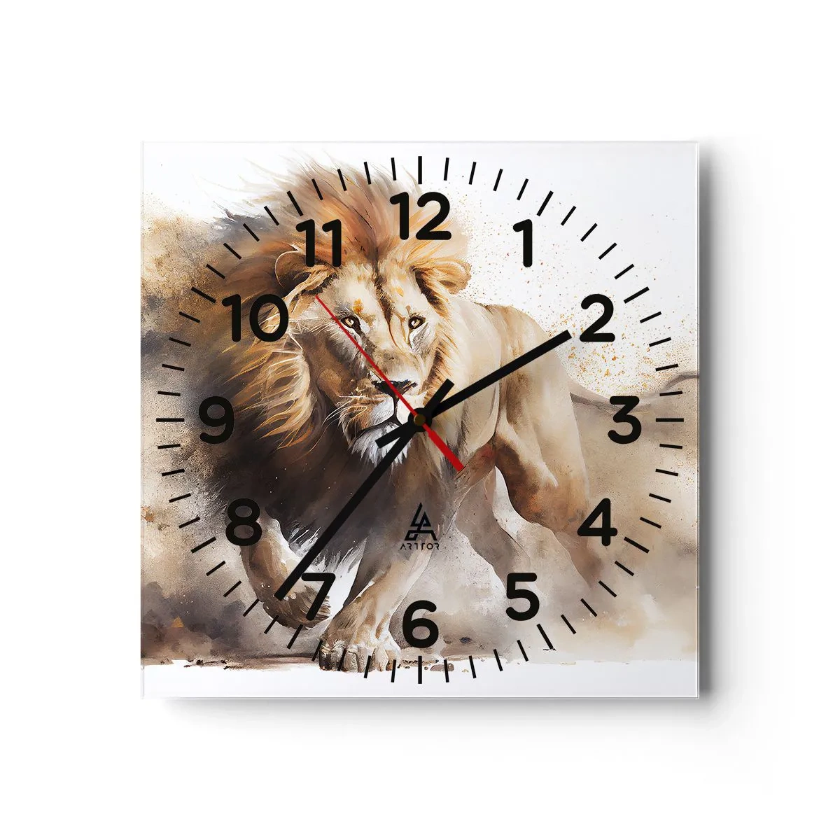 Horloge murale - Pendule murale - Le roi bougea - 40x40 cm