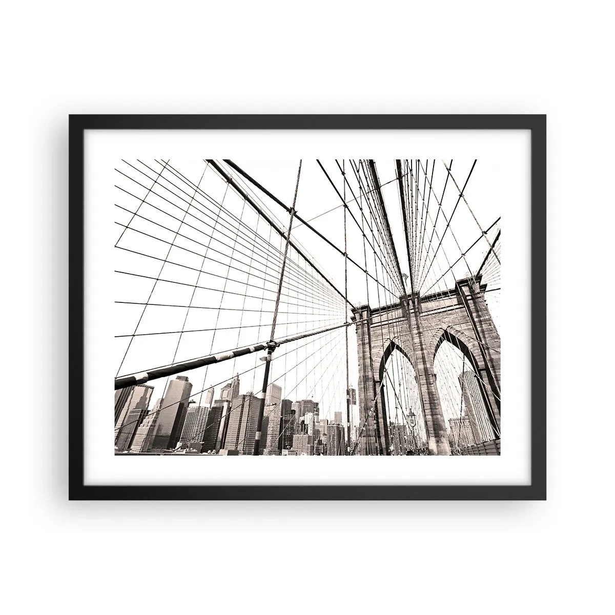 Affiche dans un cadre noir - Poster - Cathédrale New Yorkaise - 50x40 cm