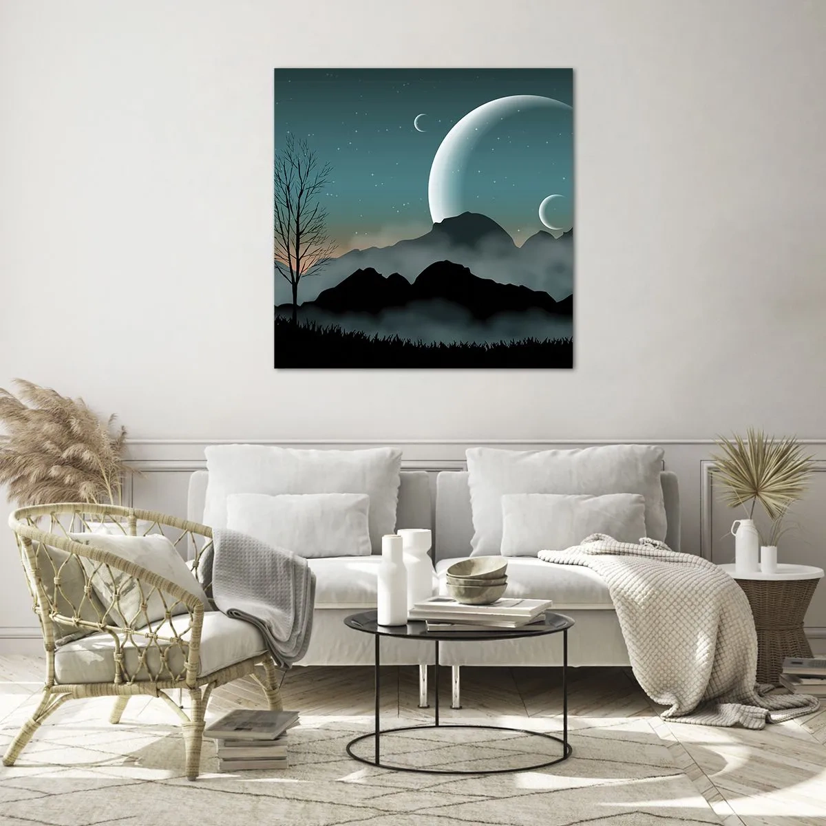 Impression sur verre - Image sur verre - Carnaval de la nuit étoilée - 40x40 cm