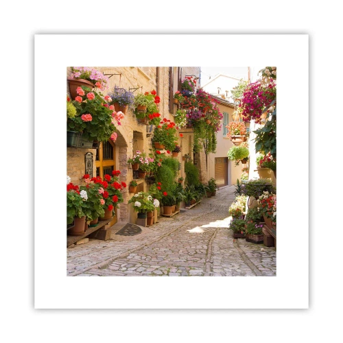 Affiche - Poster - Une inondation de fleurs  - 30x30 cm