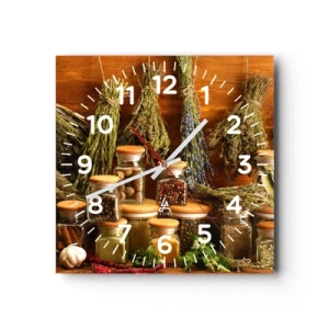 Horloge murale - Pendule murale - Sortilèges de cuisine - 40x40 cm