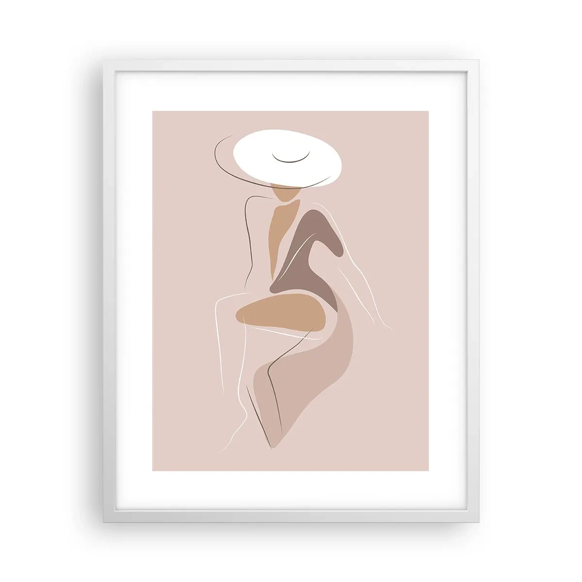 Affiche dans un cadre blanc - Poster - Être une dame - 40x50 cm