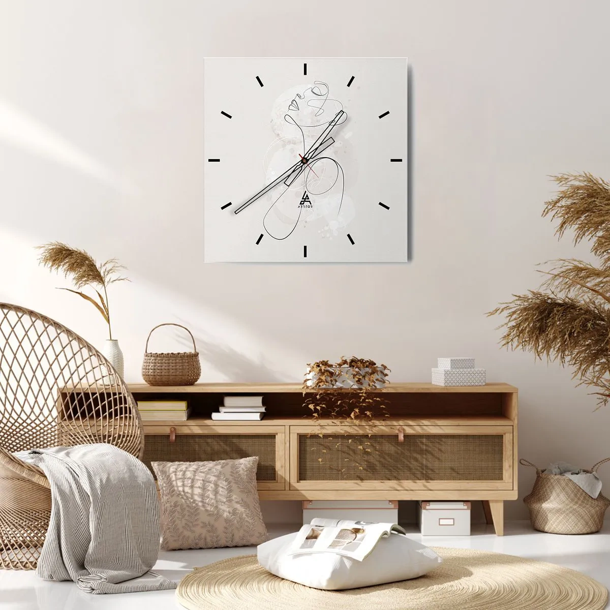 Horloge murale - Pendule murale - Spirale de beauté - 40x40 cm