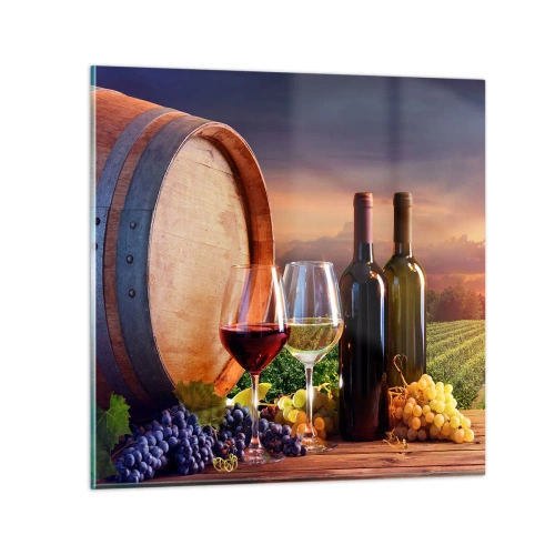 Impression sur verre - Image sur verre - Ici la vie a du goût - 60x60 cm