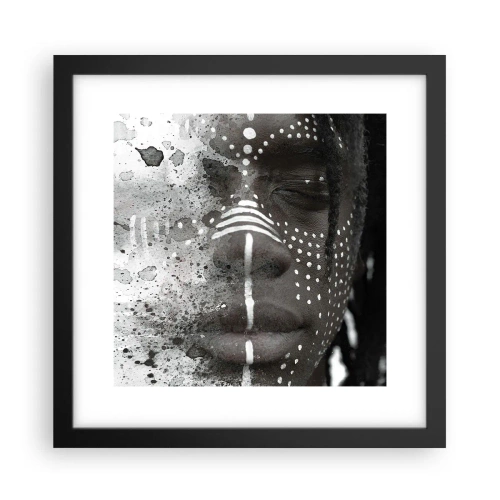 Affiche dans un cadre noir - Poster - Découvrez l'esprit primal - 30x30 cm