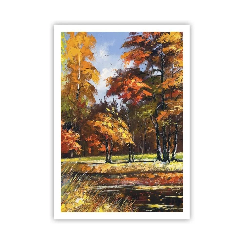 Affiche - Poster - Paysage en or et bronze - 70x100 cm