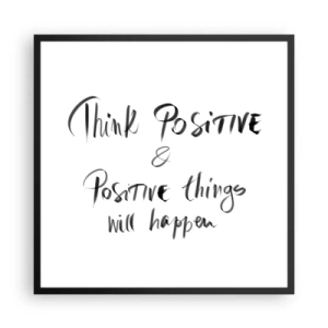 Affiche dans un cadre noir - Poster - Comment vivre? - 60x60 cm