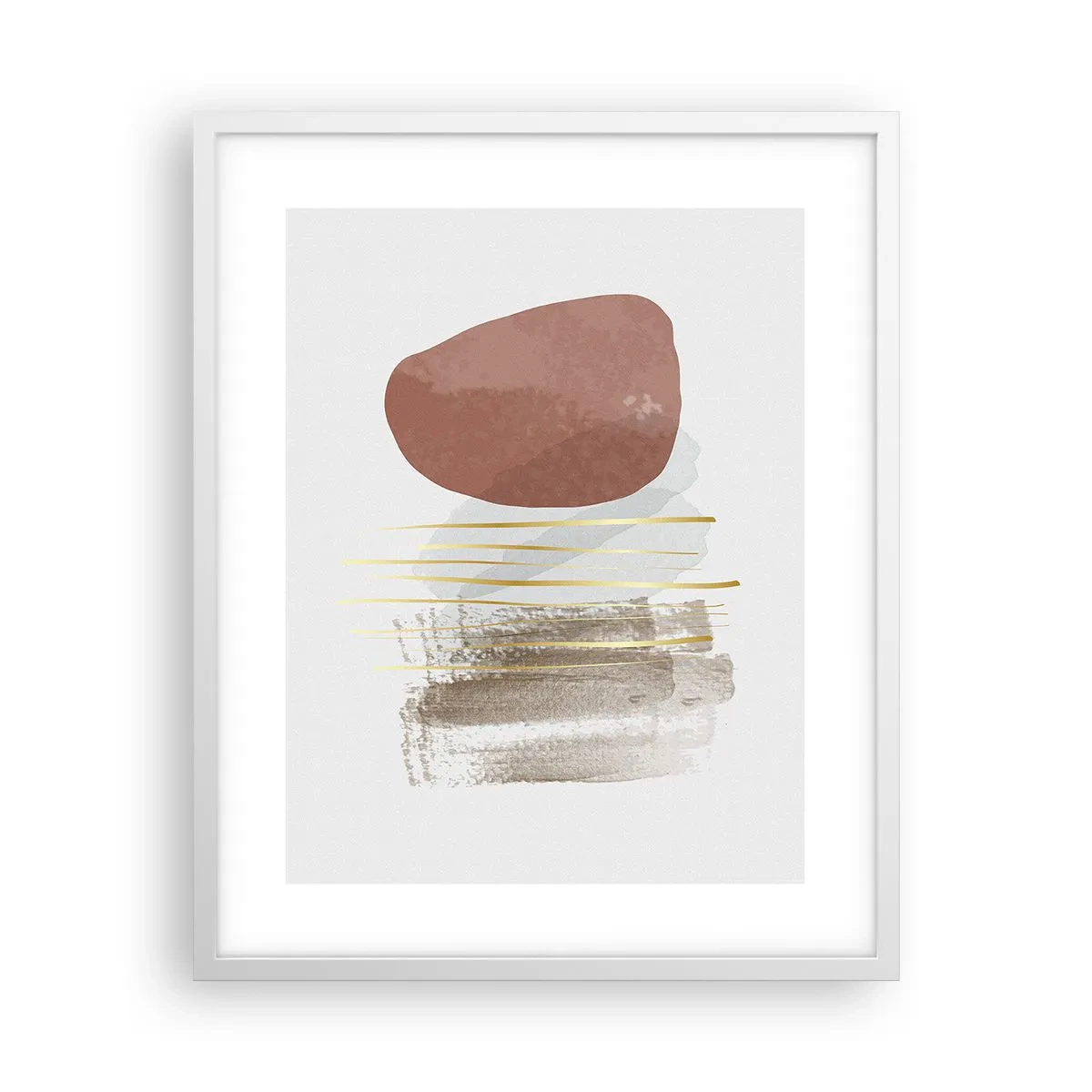 Affiche dans un cadre blanc - Poster - Colonnade abstraite - 40x50 cm