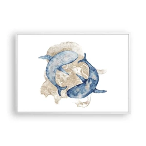 Affiche dans un cadre blanc - Poster - Amis ou amoureux? - 100x70 cm