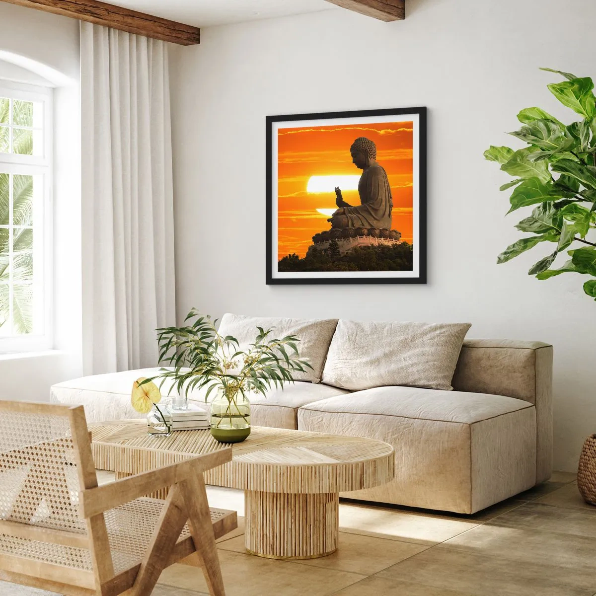 Affiche dans un cadre noir - Poster - Aucune peur du monde - 50x50 cm