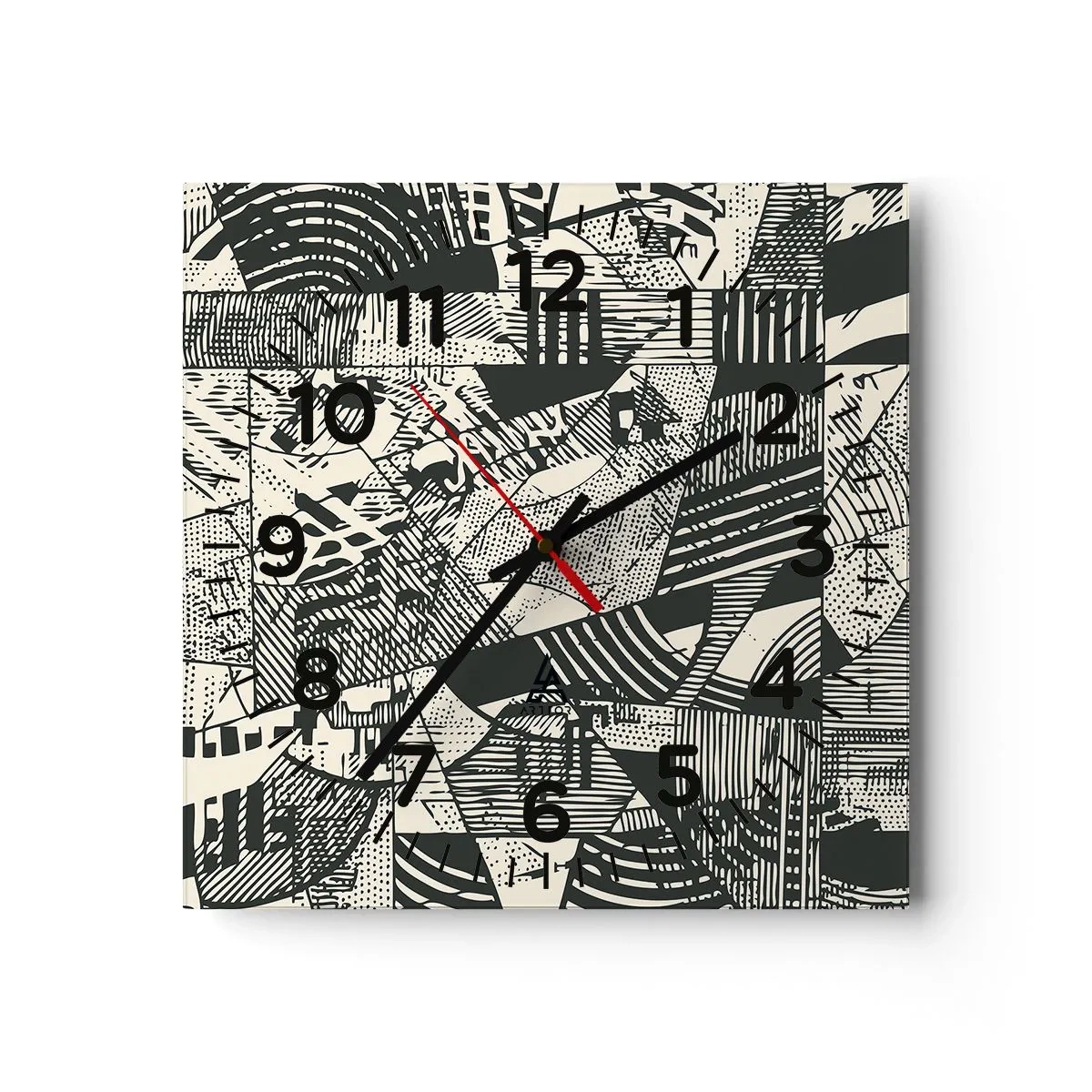 Horloge murale - Pendule murale - Dynamique du modernisme - 30x30 cm