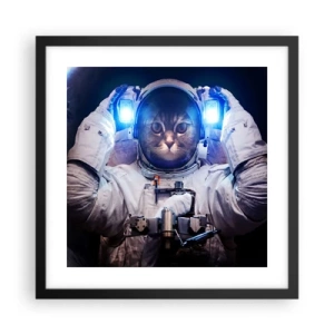 Affiche dans un cadre noir - Poster - Houston, vous avez un problème - 40x40 cm