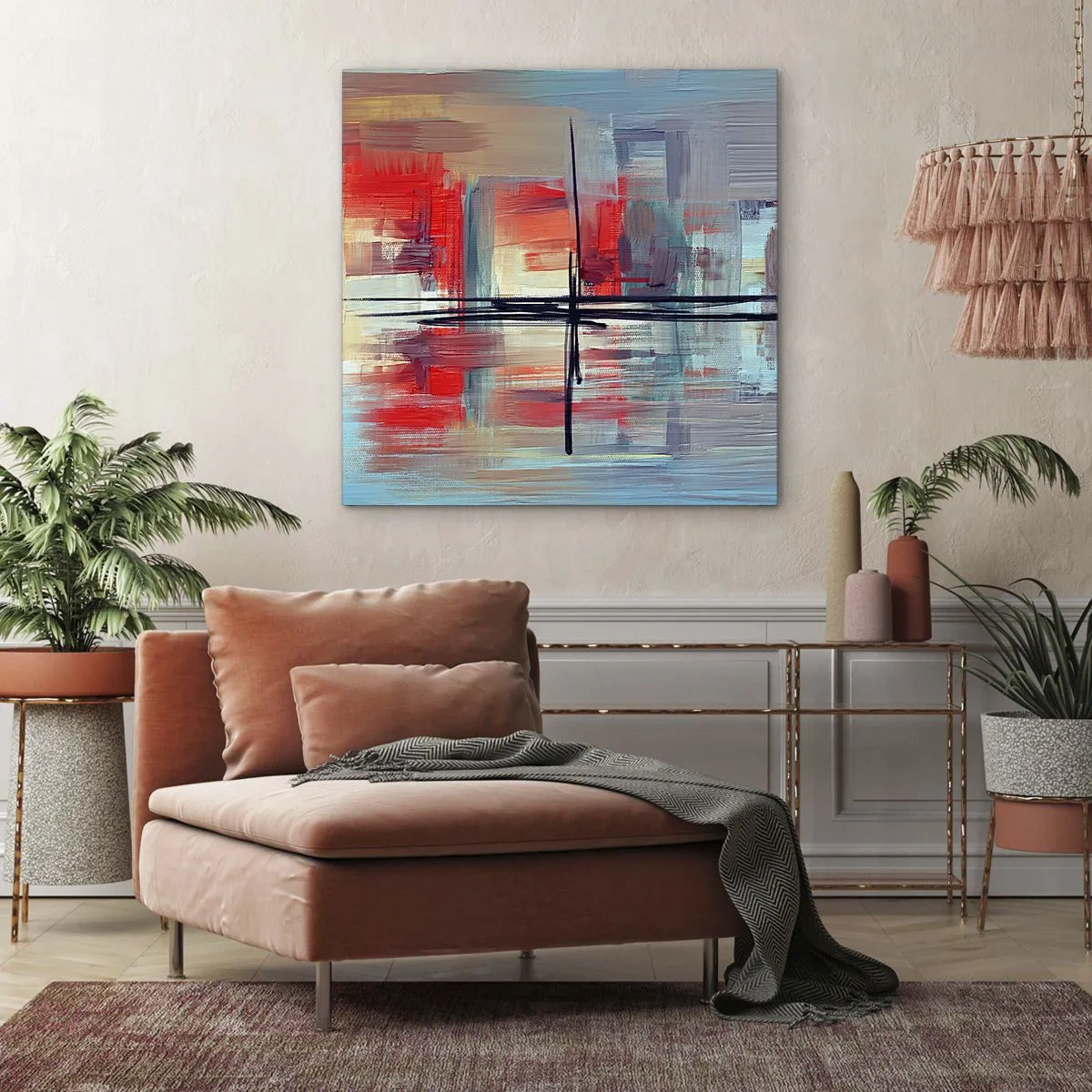 Impression sur toile - Image sur toile - Un paysage dans une dimension inconnue - 70x70 cm