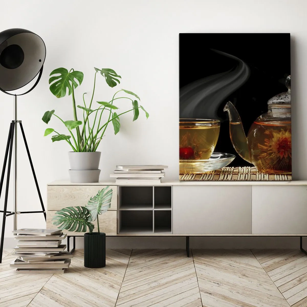 Impression sur toile - Image sur toile - La magie et l'art de l'infusion du thé - 55x100 cm