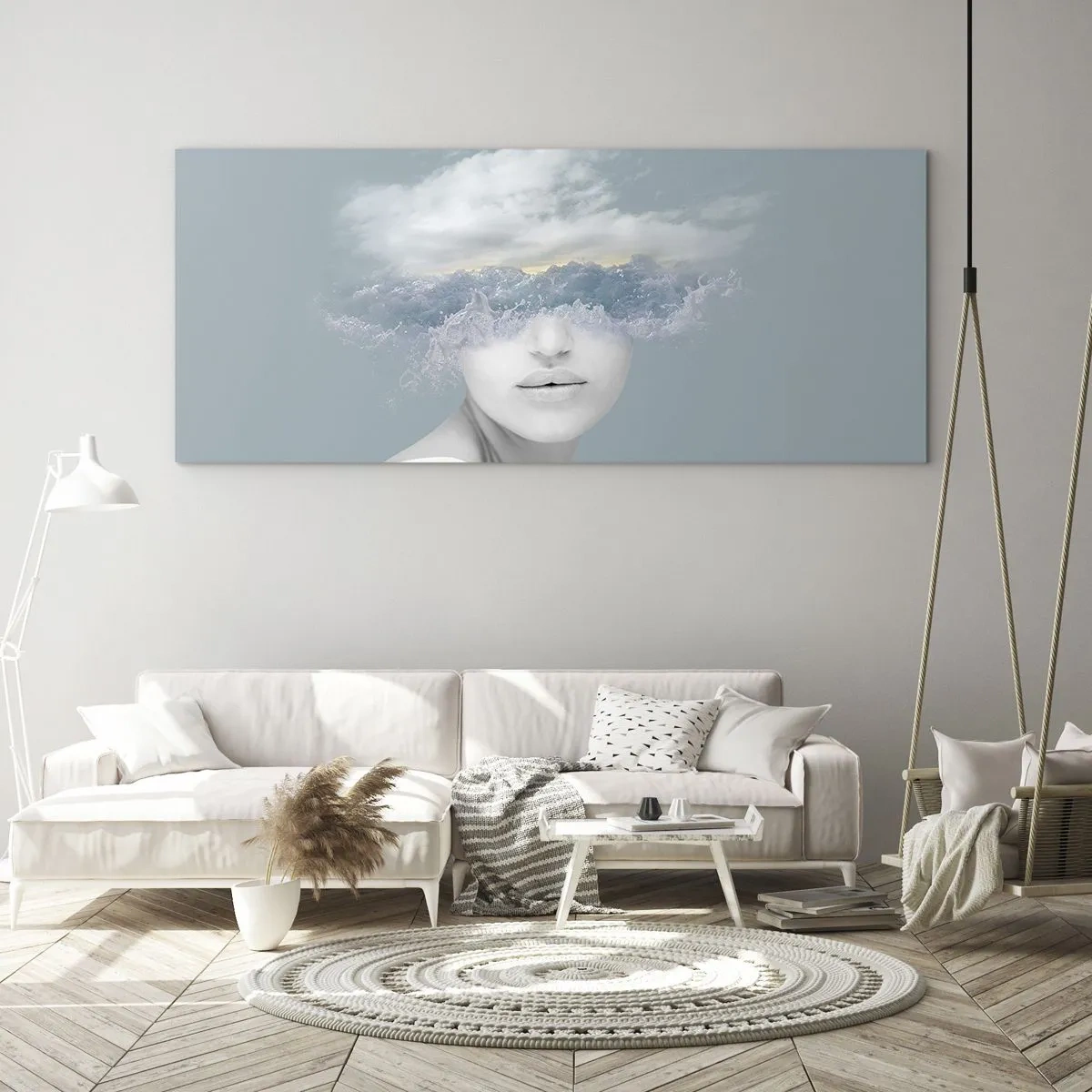 Impression sur verre - Image sur verre - La tête dans les nuages - 100x40 cm