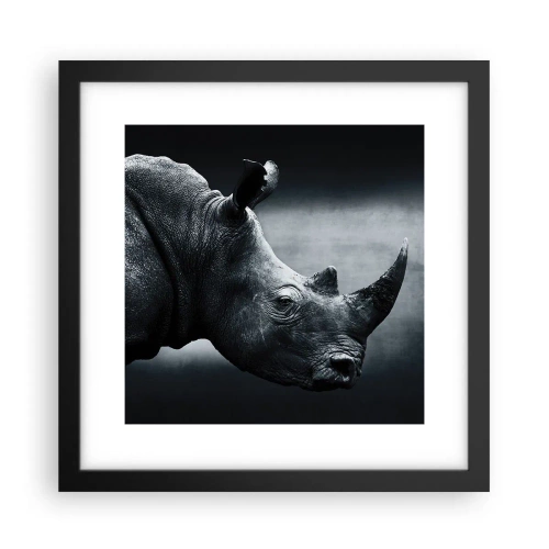 Affiche dans un cadre noir - Poster - Le profil droit - 30x30 cm