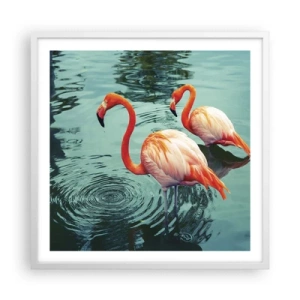 Affiche dans un cadre blanc - Poster - Nous sommes à la mode maintenant - 60x60 cm