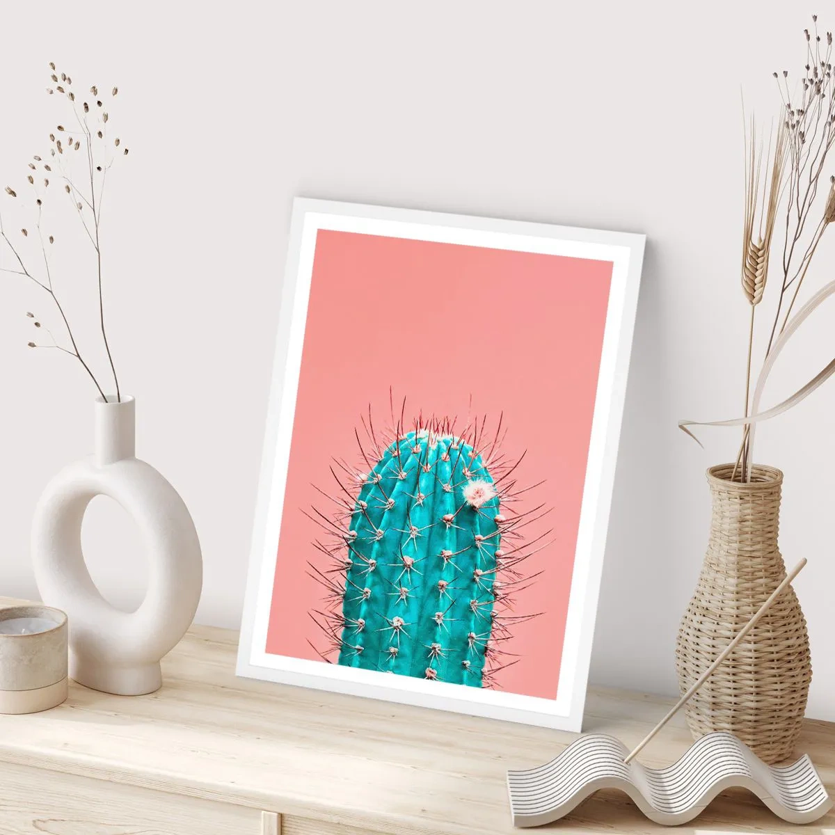 Affiche dans un cadre blanc - Poster - Juste regarde - 61x91 cm