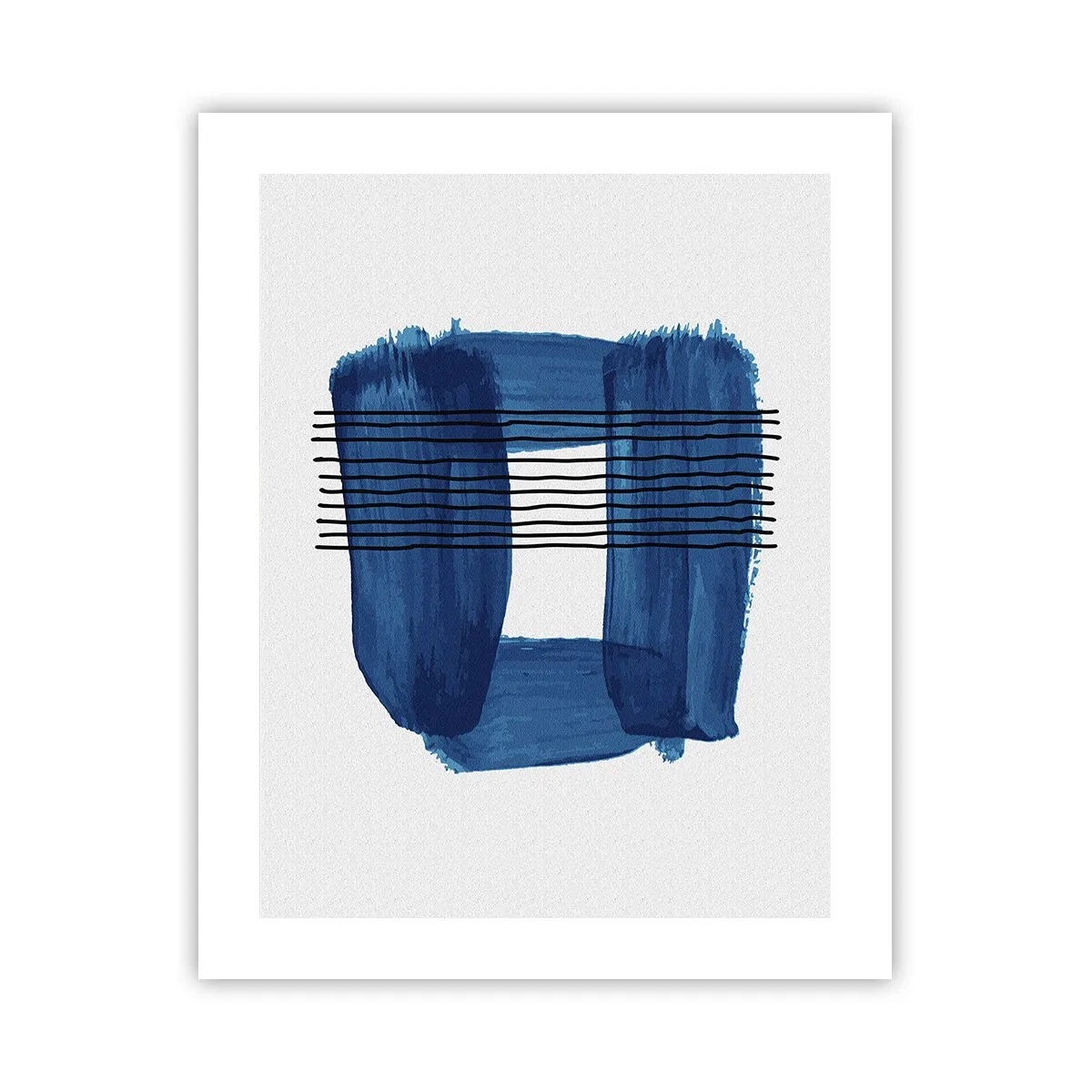 Affiche - Poster - Composition noire-bleue - 40x50 cm